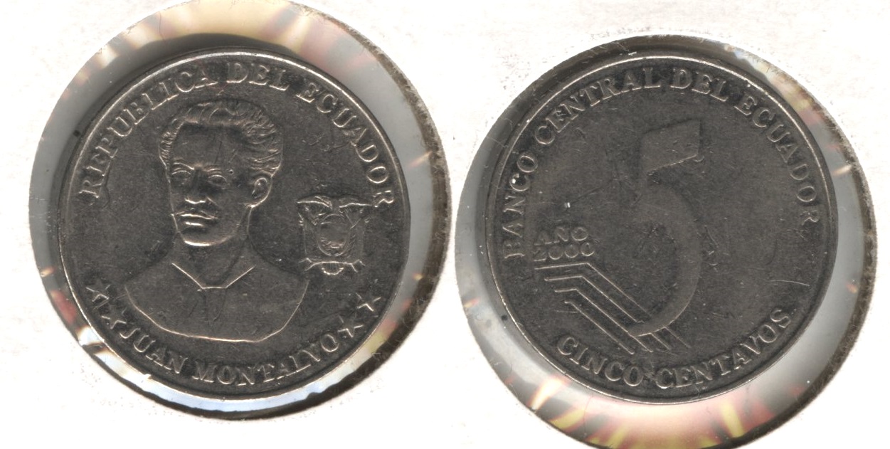 2000 Ecuador 5 Cents EF-40