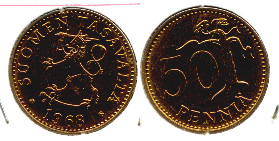 1968-S Finland 50 Pennia MS-60