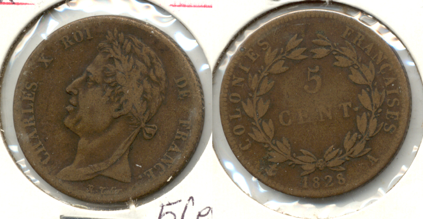 1828-A France 5 Centimes Fine-12