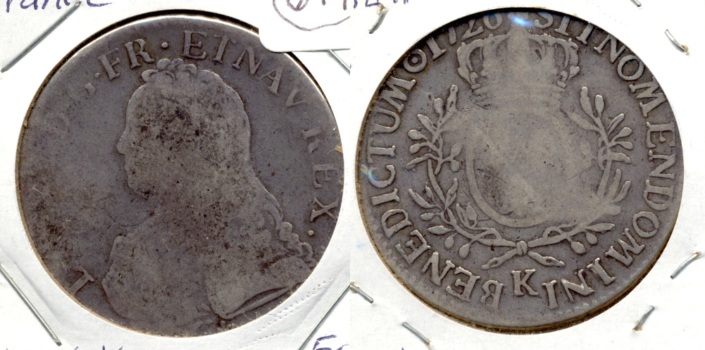1726 France 1 Ecu Good-4