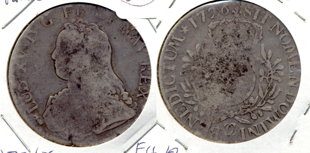 1726 France 1 Ecu Good-4 a