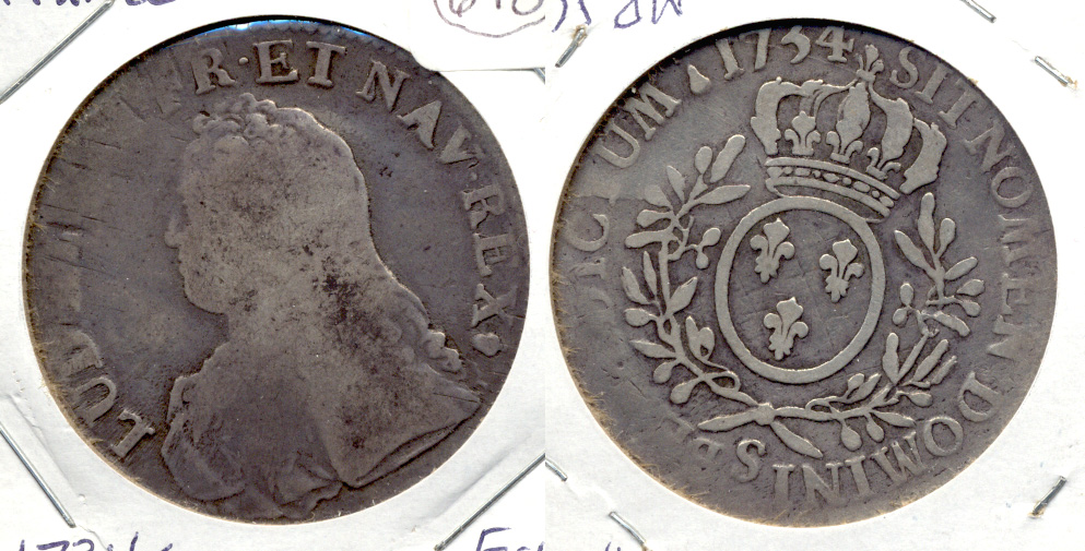 1734 France 1 Ecu Good-6