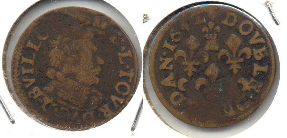 1642 France Double Tournois VG-8