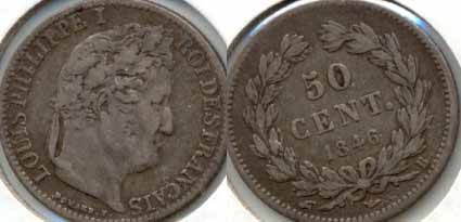 1846-B France 50 Centimes Fine-12