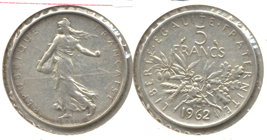 1962 France 5 Francs EF-40