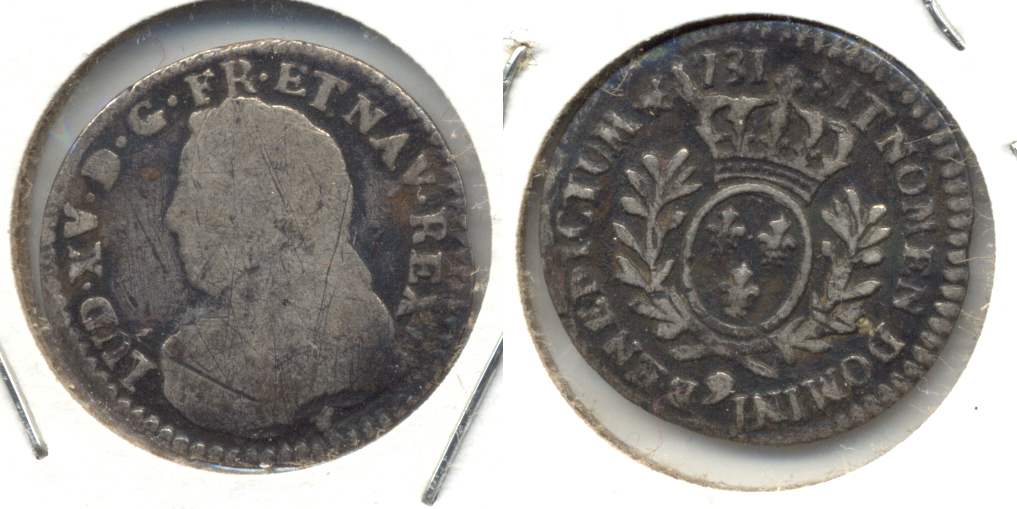 1731/9 France 6 Sols VG-8