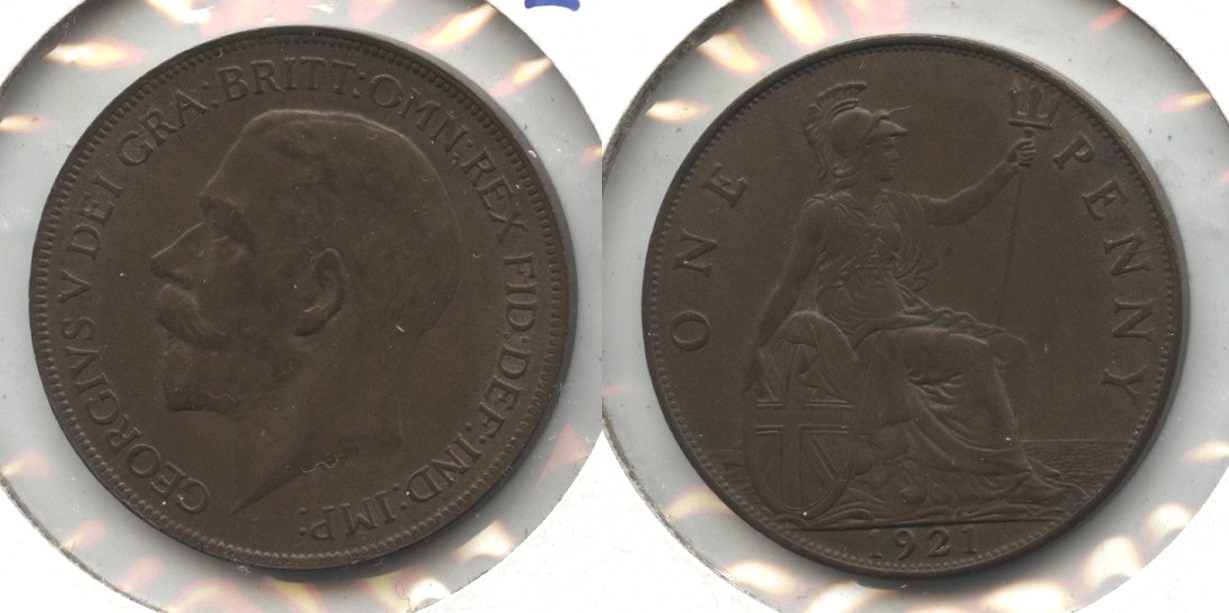 1921 Great Britain 1 Penny EF-40