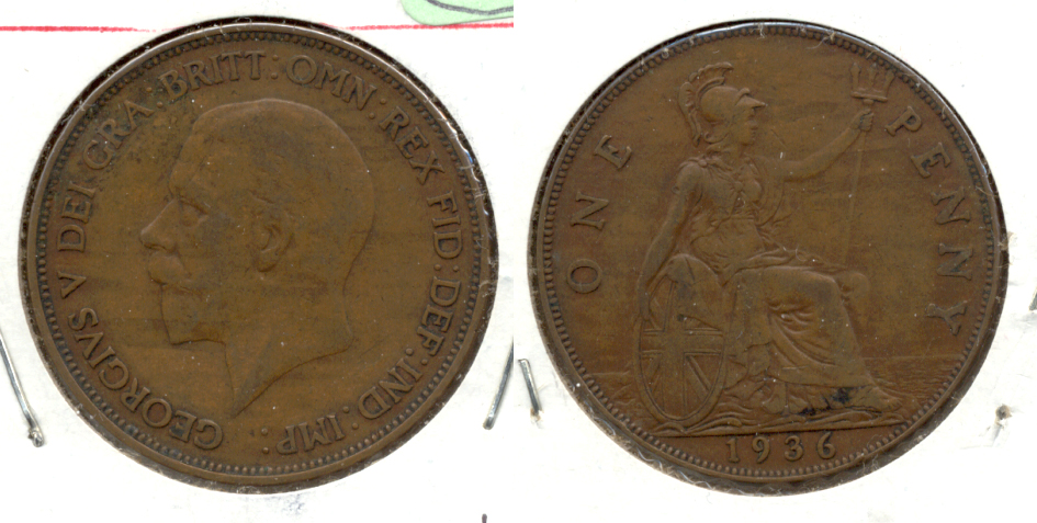 1936 Great Britain 1 Penny VF-20
