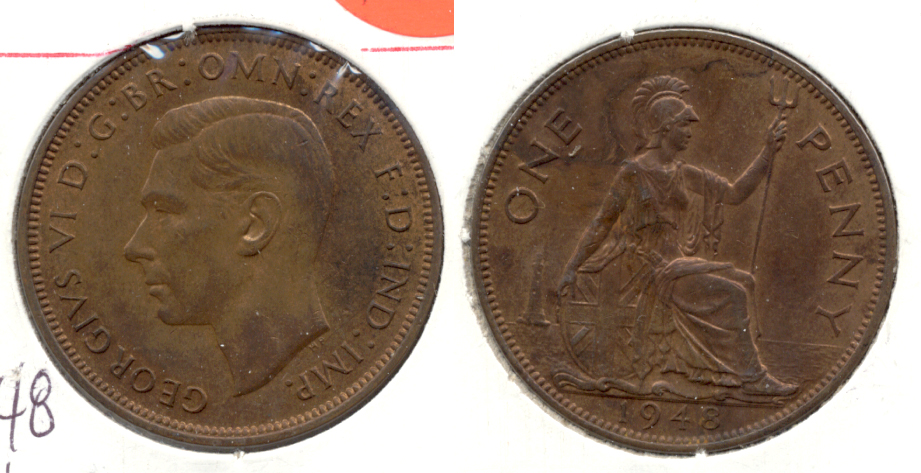 1948 Great Britain 1 Penny AU-50