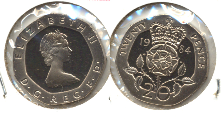 1984 Great Britain 20 Pence Proof