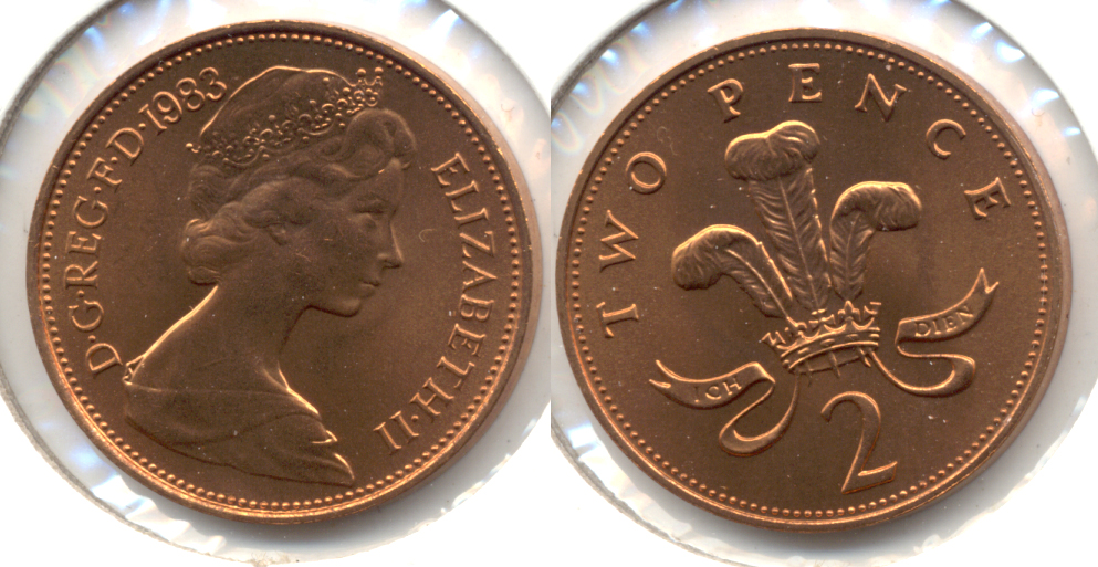 1983 Great Britain 2 Pence MS-60