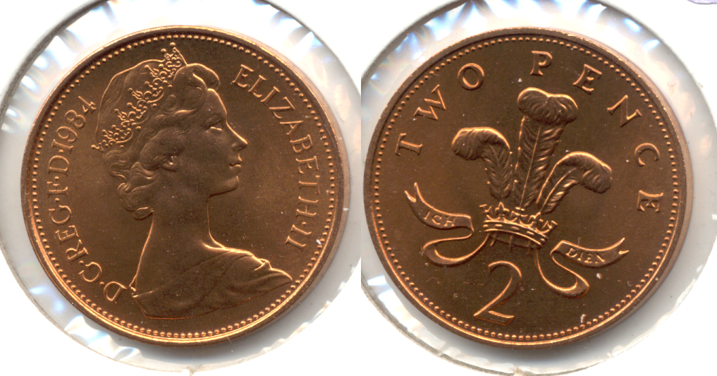 1984 Great Britain 2 Pence MS-60