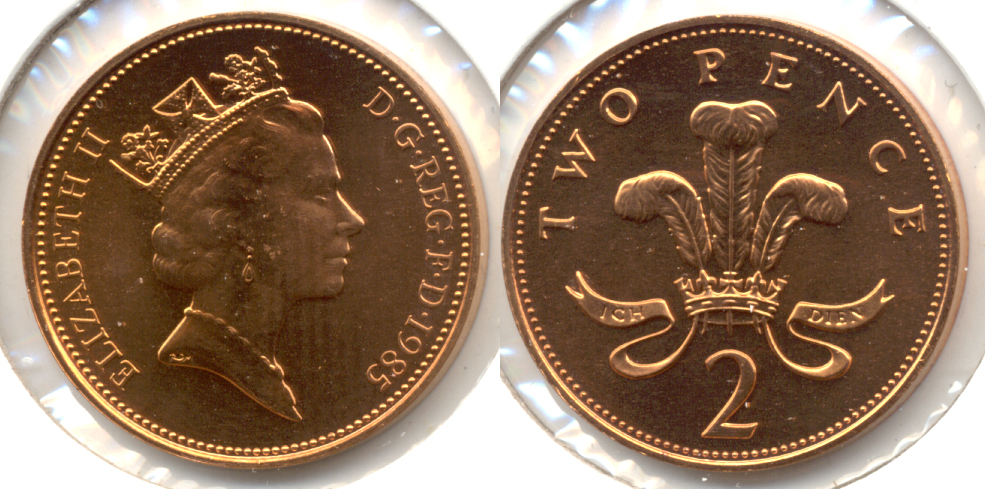 1985 Great Britain 2 Pence MS-60