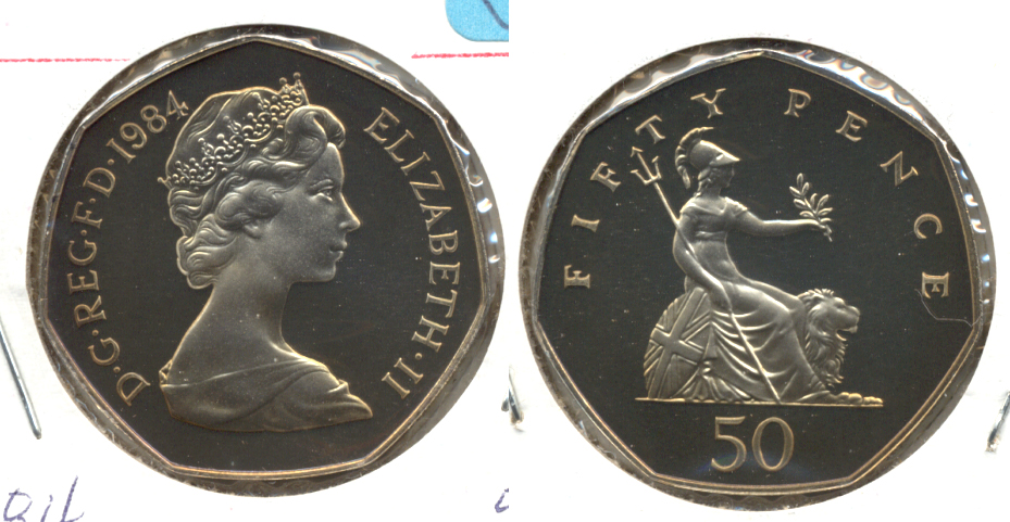 1984 Great Britain 50 Pence Proof