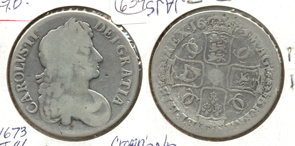 1673 Great Britain Crown Good-6