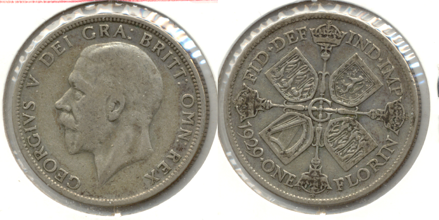 1929 Great Britain Florin VF-20