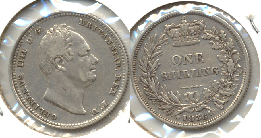 1836 Great Britain Shilling Fine-12