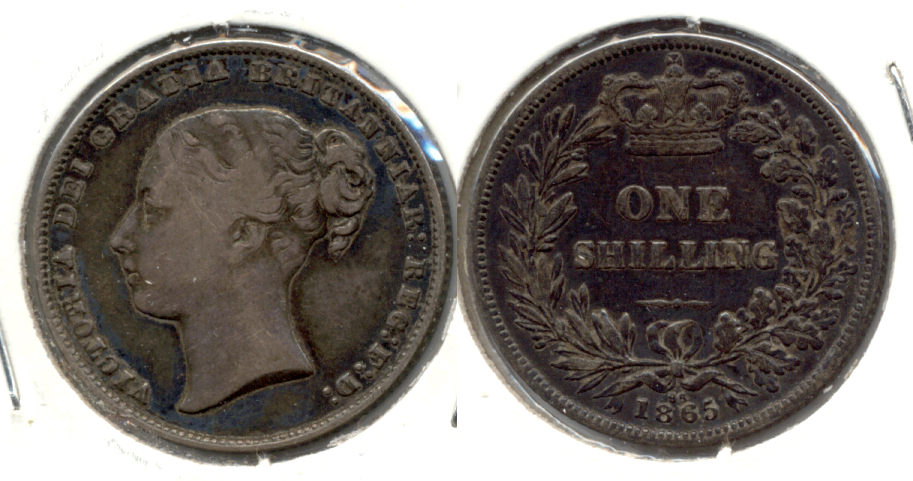 1865 Great Britain Shilling VF-20