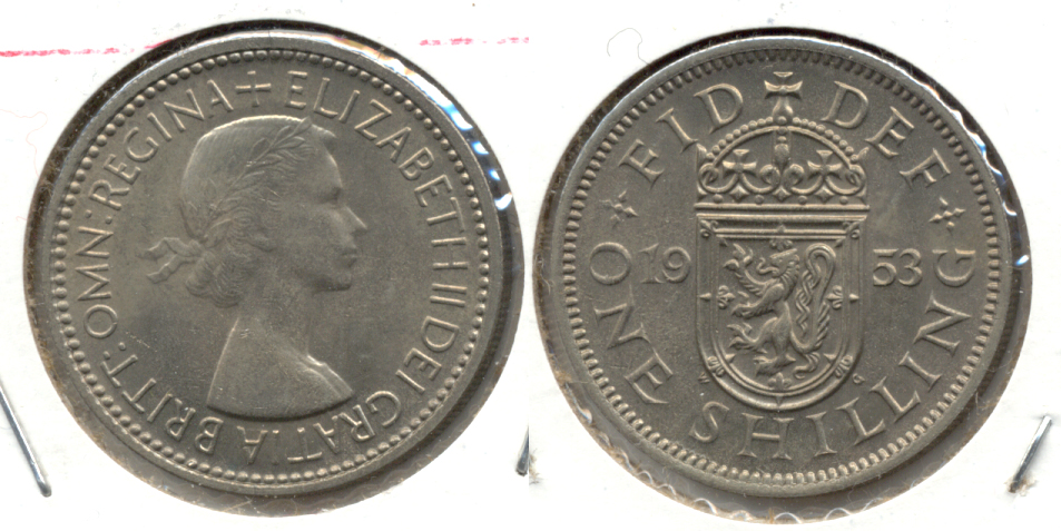 1953 English Crest Great Britain Shilling MS-60