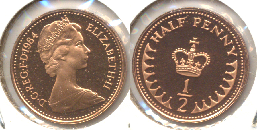 1984 Great Britain Half Penny Proof