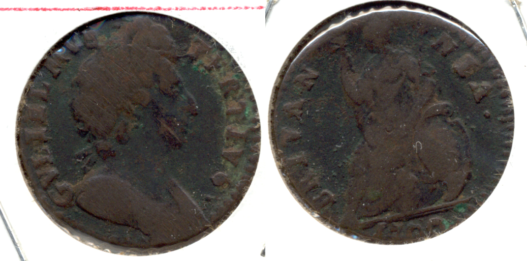 1700 Great Britain Farthing Fine-12