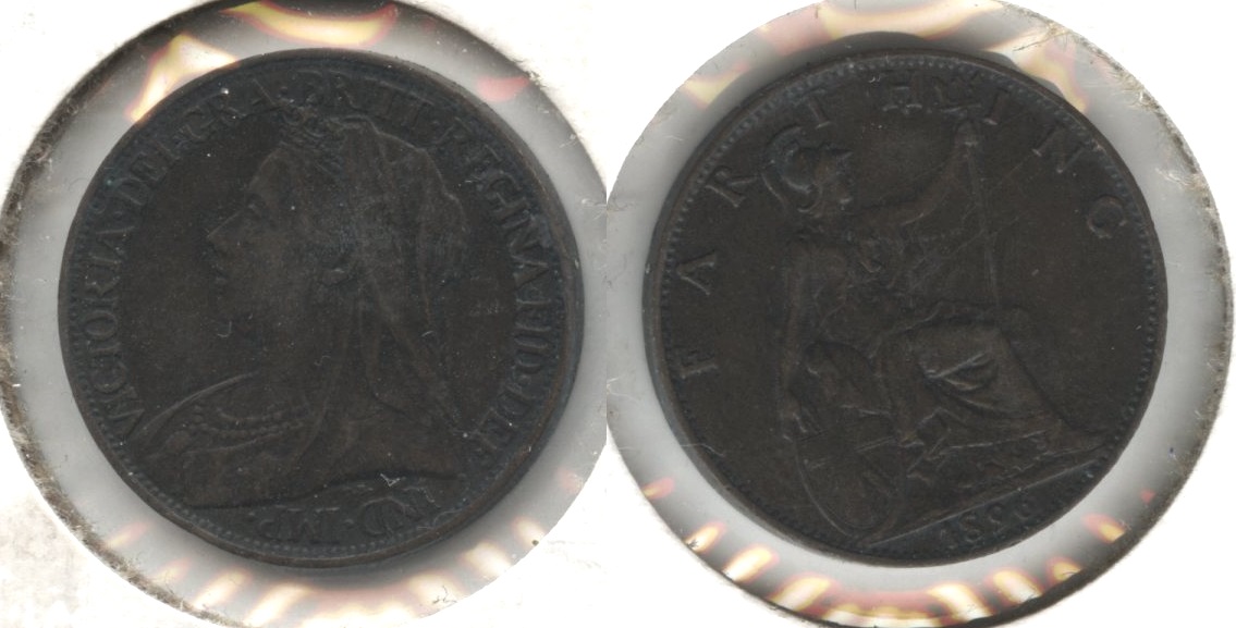 1896 Great Britain Farthing EF-40