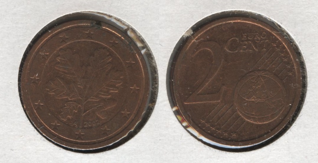 2002-A Germany 2 Euro Cents EF-40