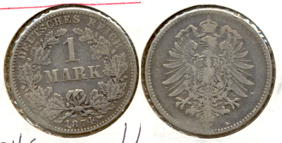 1874-G Germany 1 Mark VG-8