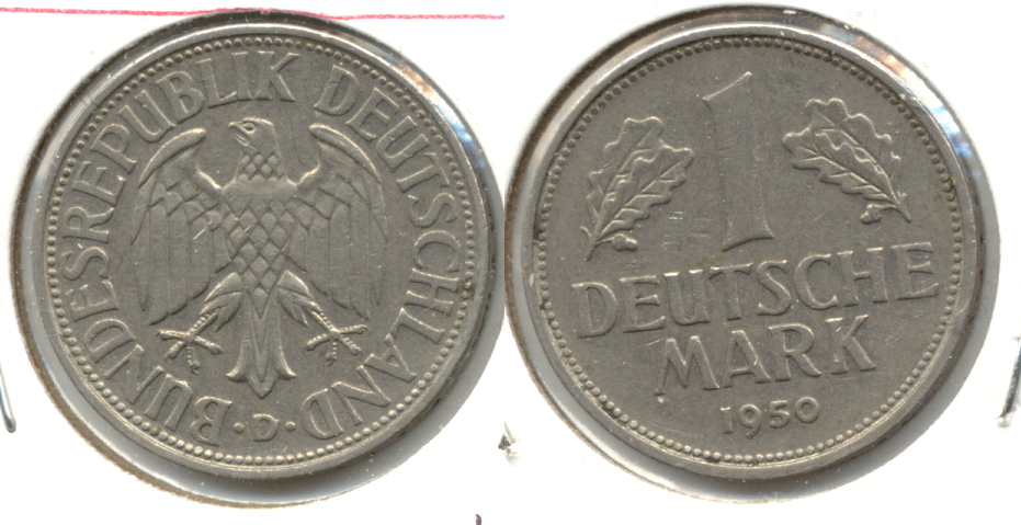 1950-D Germany 1 Mark VF-20