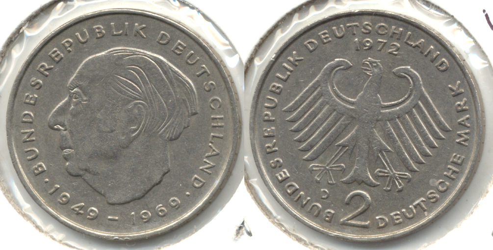 1972-D Germany 2 Mark VF-20