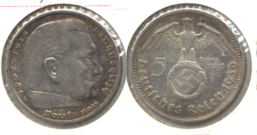 1936-A Germany 5 Mark EF-40