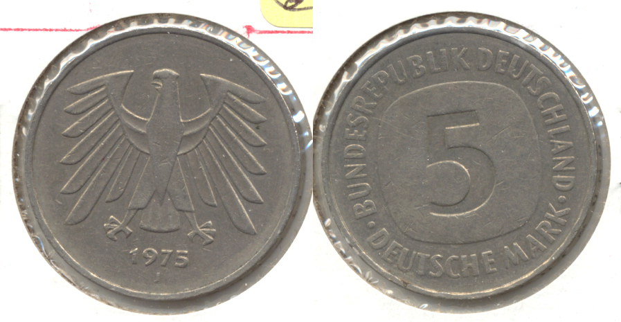 1975-J Germany 5 Mark EF-40