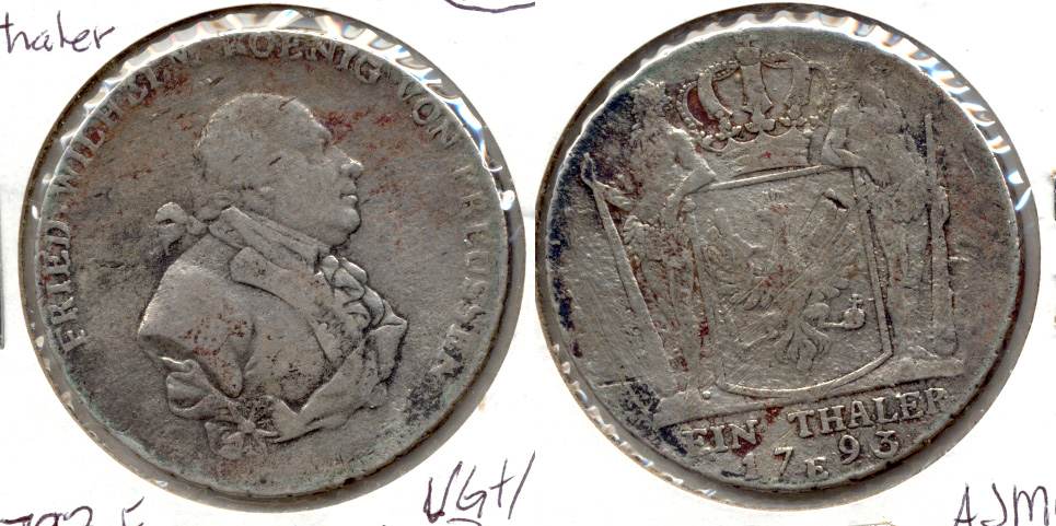 1793-E Germany Prussia Thaler VG-10