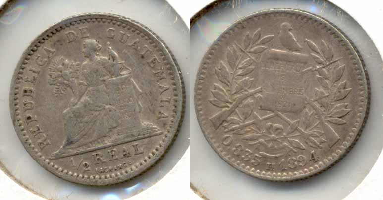 1894-H Guatemala Half Real VF-20