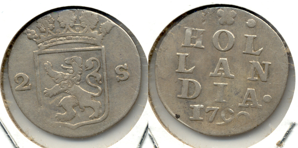 1790 Holland 2 Stuiver VF-20