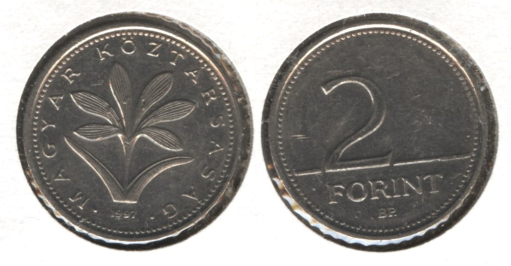 1997 Hungary 2 Forint EF-40 #a