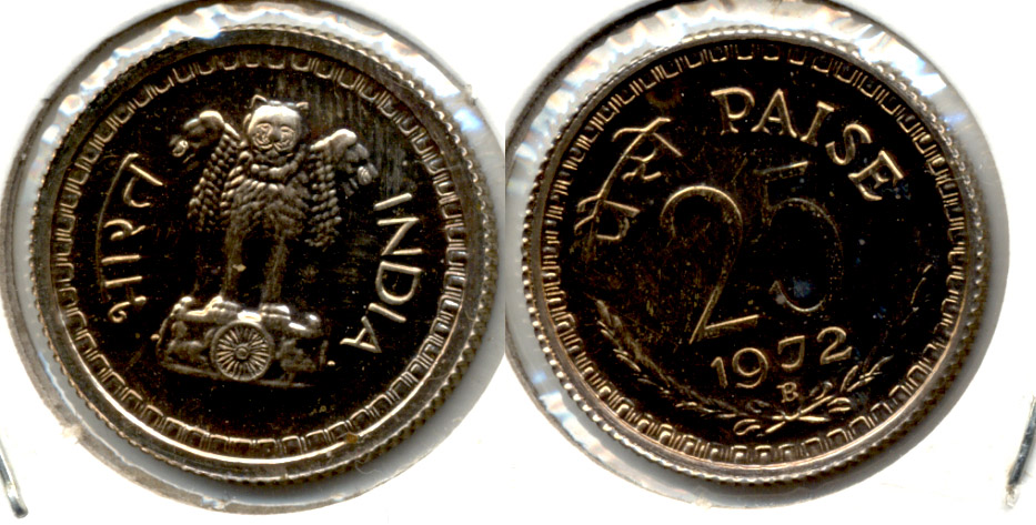 1972 India 25 Paise Proof