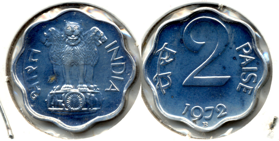 1972 India 2 Paise Proof