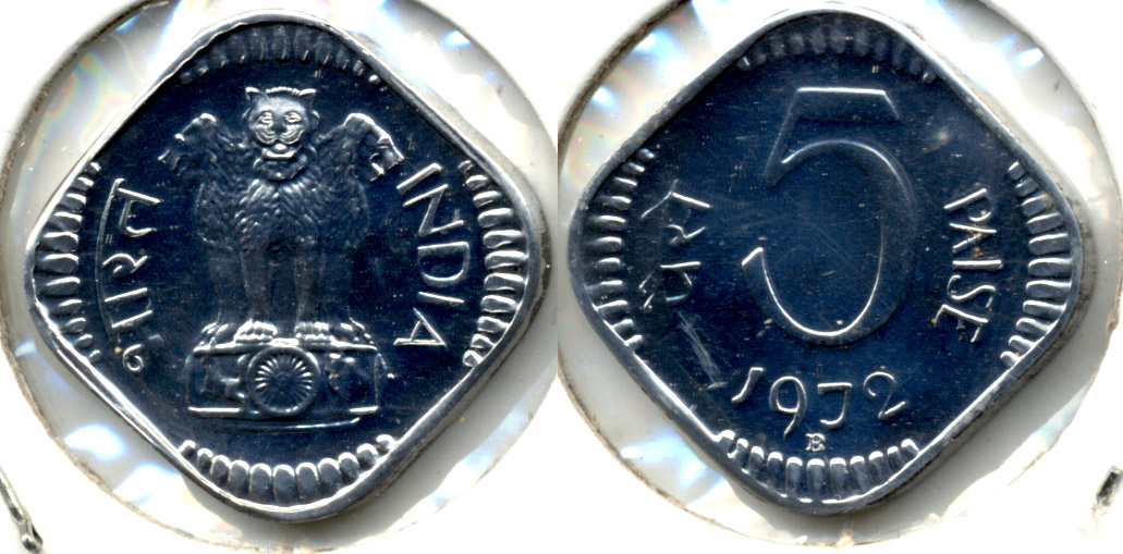 1972 India 5 Paise Proof