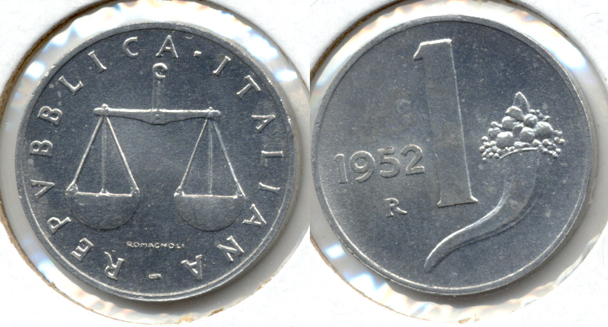 1952-R Italy 1 Lira MS