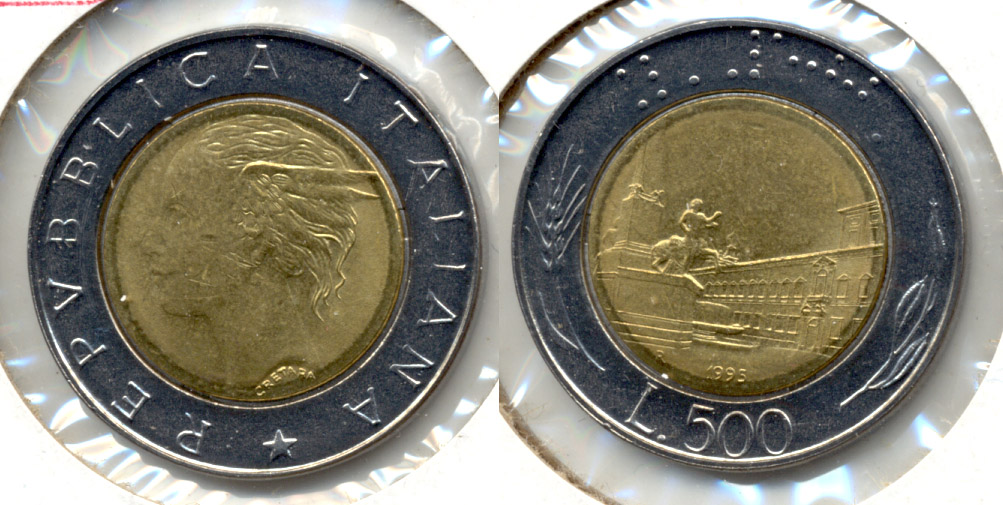 1985 Italy 500 Lira AU-50
