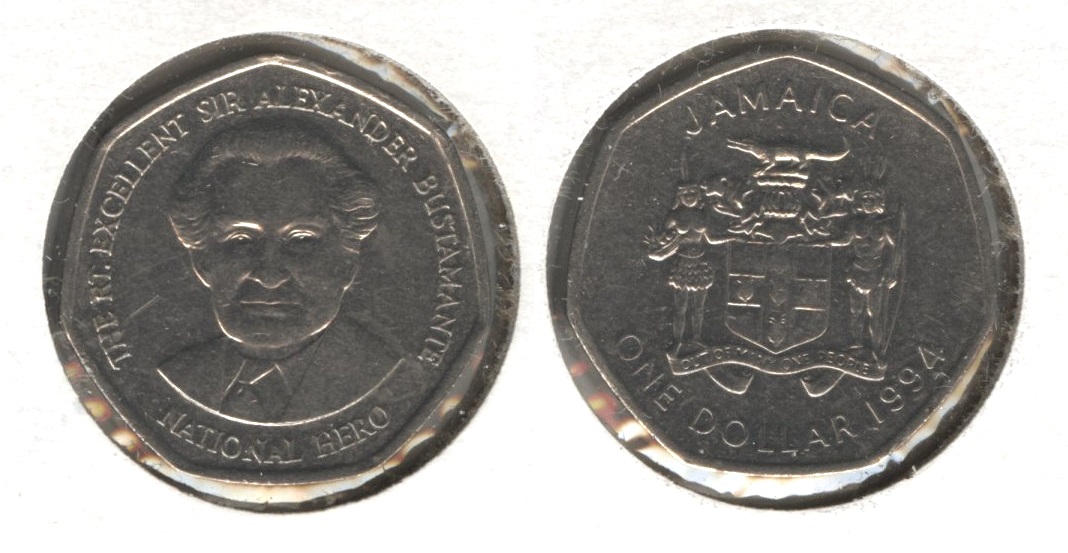 1994 Jamaica 1 Dollar EF-40
