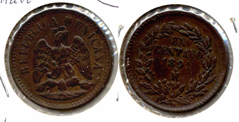 1891 Mexico 1 Centavo EF-40