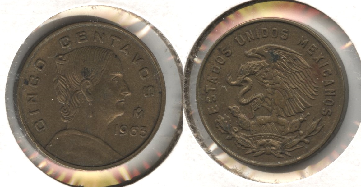 1963 Mexico 5 Centavos EF-40