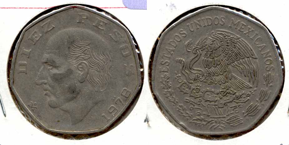 1978 Mexico 10 Pesos VF-20
