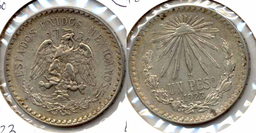1923 Mexico 1 Peso EF-40