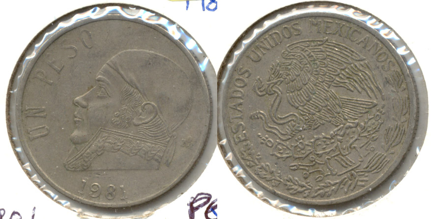 1981 Mexico 1 Peso VF-20