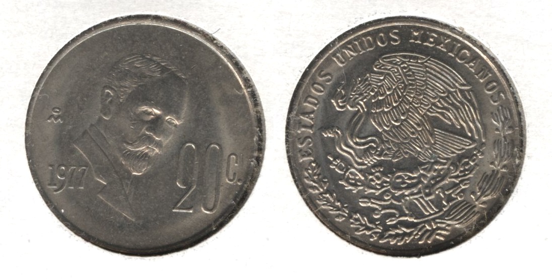 1977 Mexico 20 Centavos EF-40