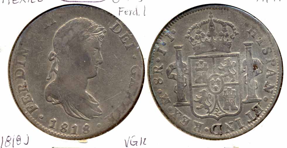 1818-J Mexico 8 Reales VG-10