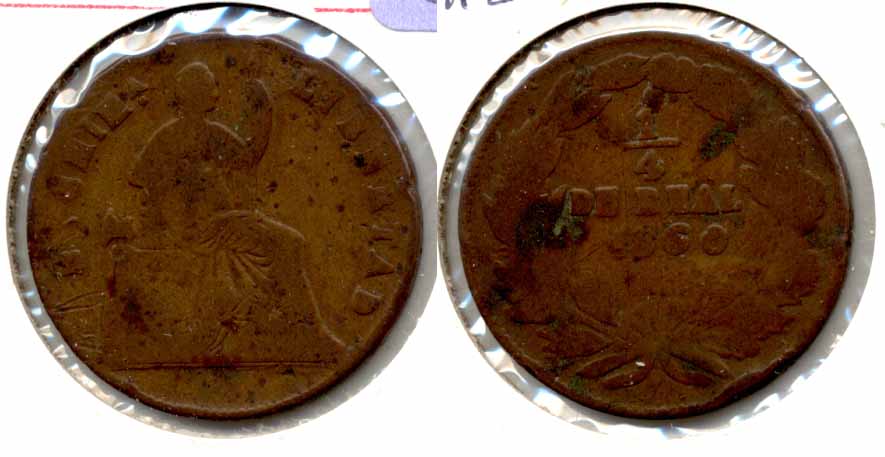 1860 Mexico Chihuahua 1/4 Real VG-8